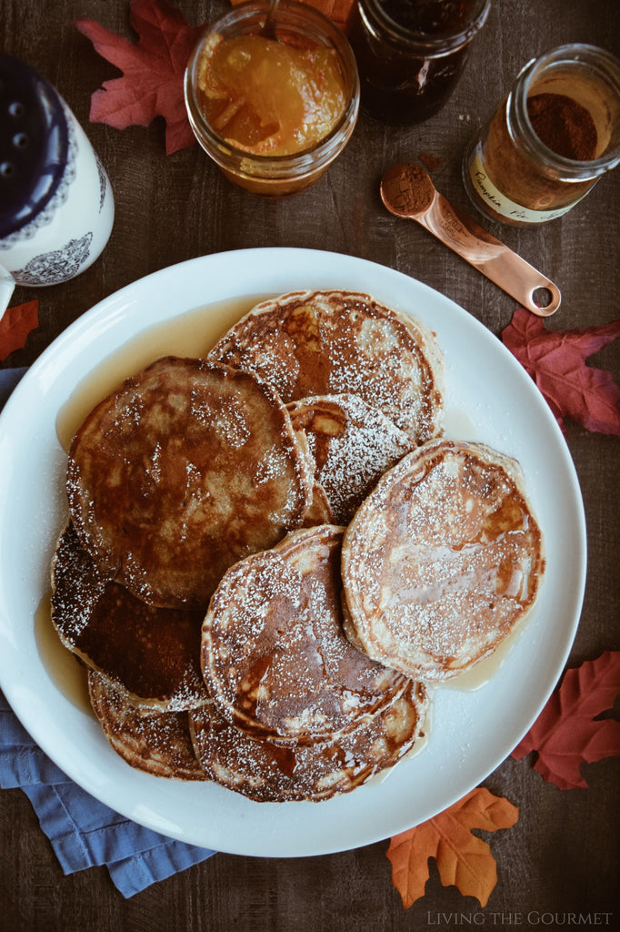 Diner Style Pancakes with Pumpkin Spice Maple Syrup with Catherine