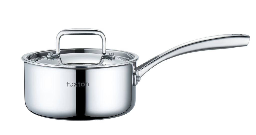 2 Quart Stainless Steel Pot, Sauce Pan, Cooking Pots, Saucepans with Lid,  Small