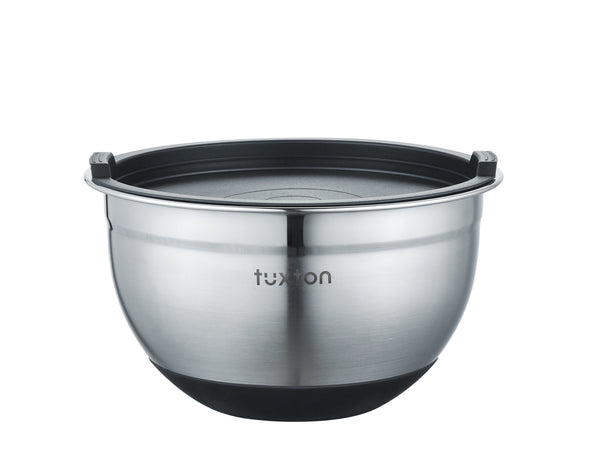 TuxCafe Set of 2 Nonslip Stainless Steel Covered Salad Bowls