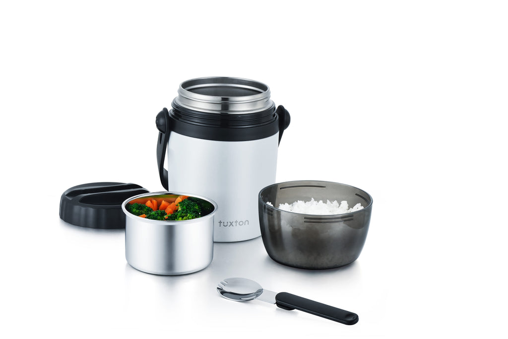 TuxCafe 32oz Leakproof Surgical Stainless Steel Vacuum-Insulated Soup Lunch Box with Integrated Handle