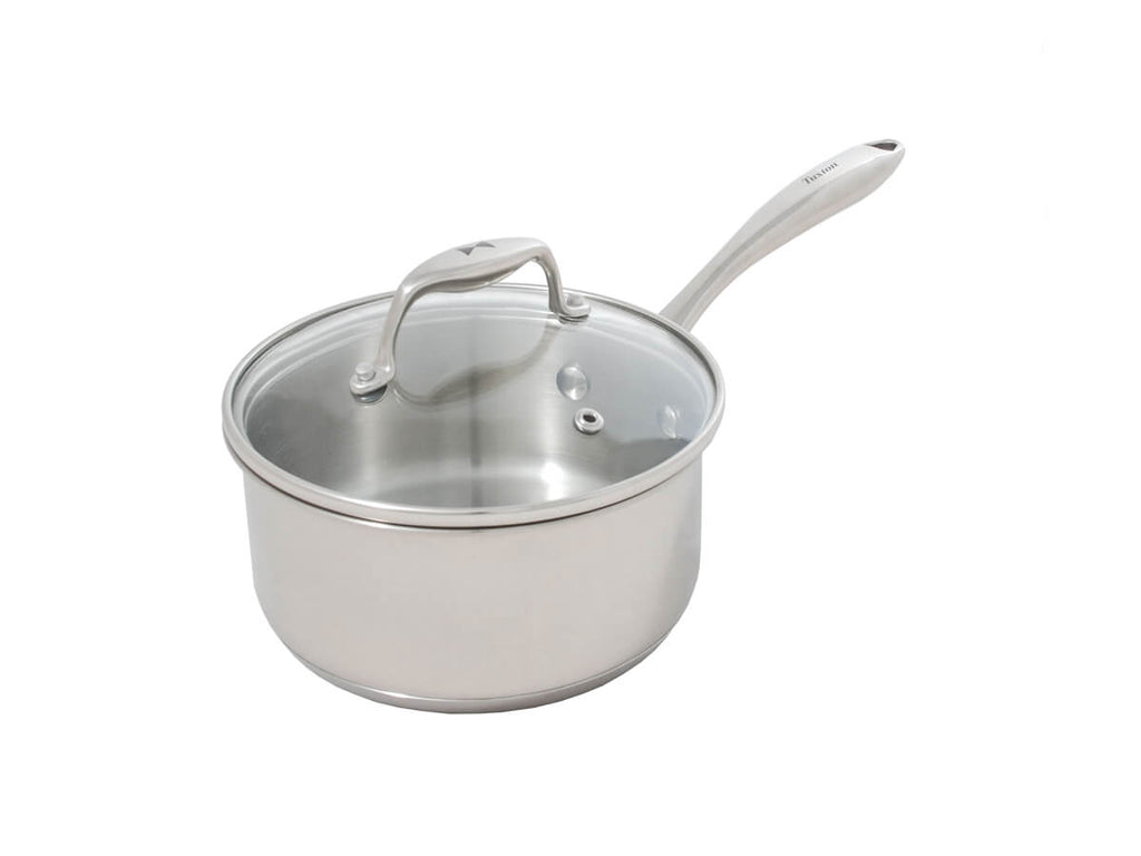 Calphalon Closeout! Tri Ply Stainless Steel 4.5 Qt. Covered Saucepan